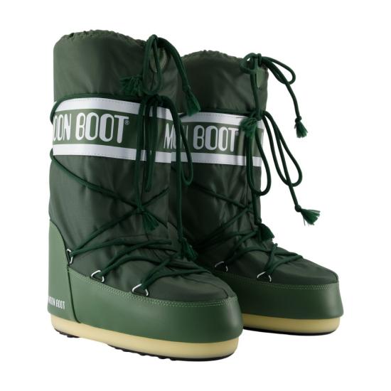 25FW 문부츠 아이콘 나일론 부츠 1400440 G016 green - MOON BOOT