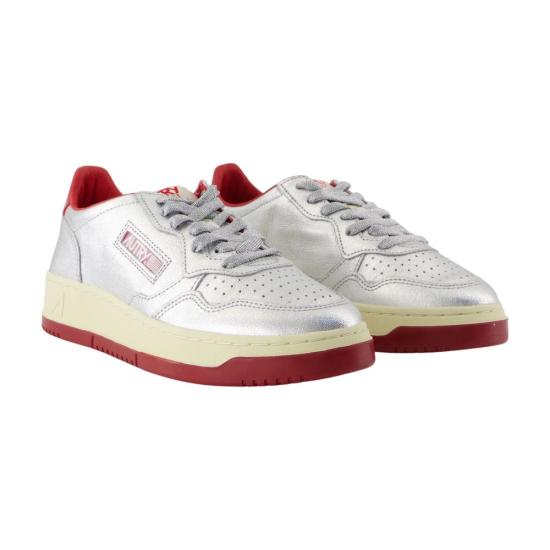 25FW 오트리 메달리스트 로우 스니커즈 AULW PA03 silver - AUTRY