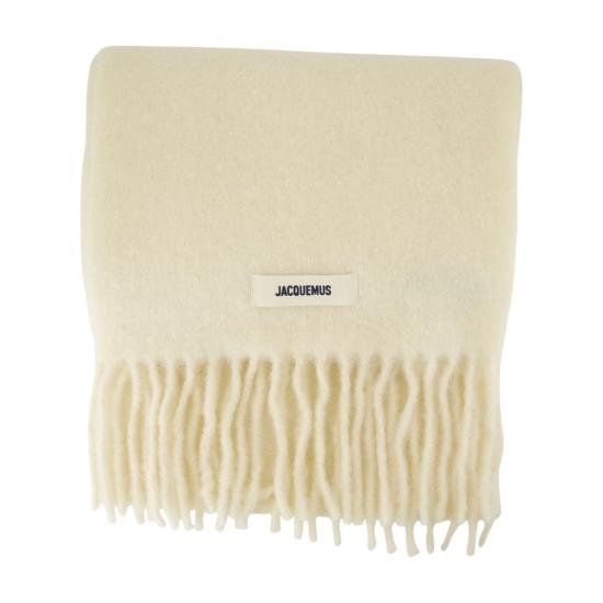 25FW 자크뮈스 프린지 울 스카프 ACU00572BOT4032 110 white