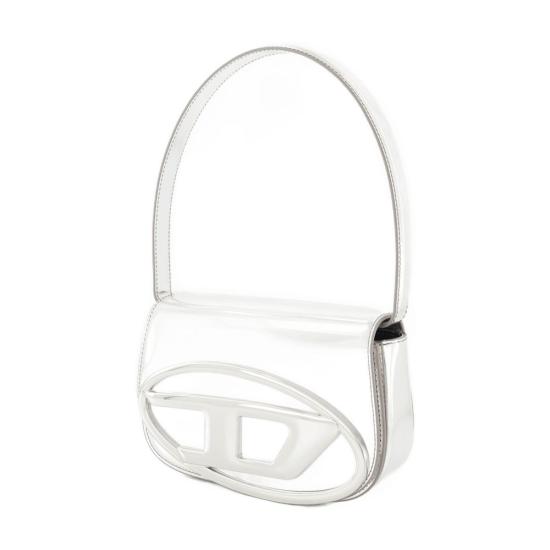 25SS 디젤 1DR 숄더백 인 미러드 레더 X08396 PS202 H0535 silver - DIESEL