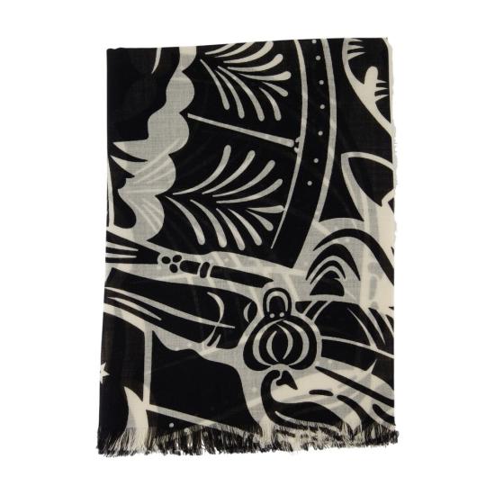 25FW 버버리 자수 울 스카프 8099096 B8620 black