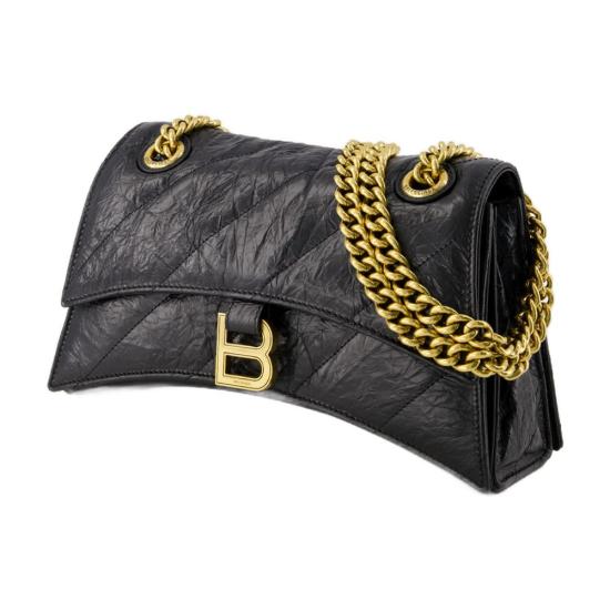  발렌시아가 크러쉬 스몰 체인 백 716351 210J1 1000 black - BALENCIAGA