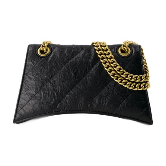  발렌시아가 크러쉬 스몰 체인 백 716351 210J1 1000 black - BALENCIAGA