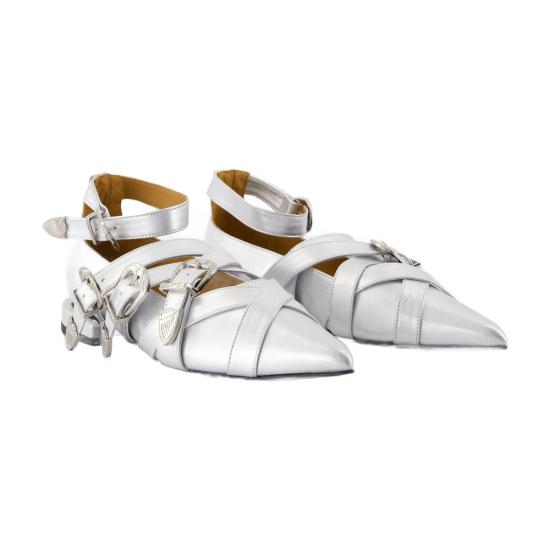 25SS 토가 플랫 슈즈 FTGPWJ92607125 silver - TOGA