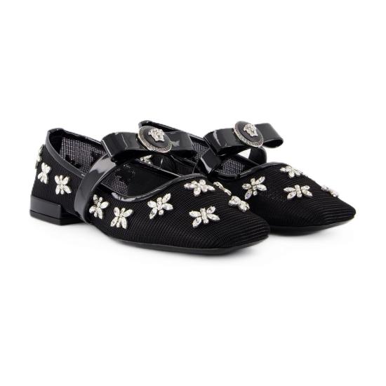  베르사체 플랫 슈즈 1016073 1A11865 1B00P BLACK - VERSACE