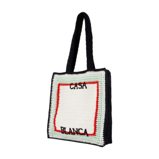 25FW 카사블랑카 토트백 APF25 BAG 139 01 white - CASABLANCA