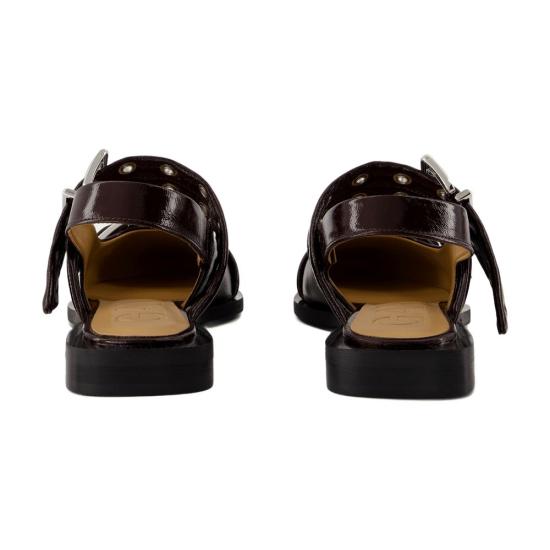 25FW 가니 플랫 슈즈 S3086 436 burgundy - GANNI