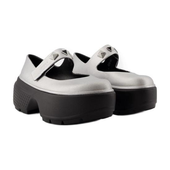  크록스 플랫 슈즈 210437 040 SILVER - CROCS