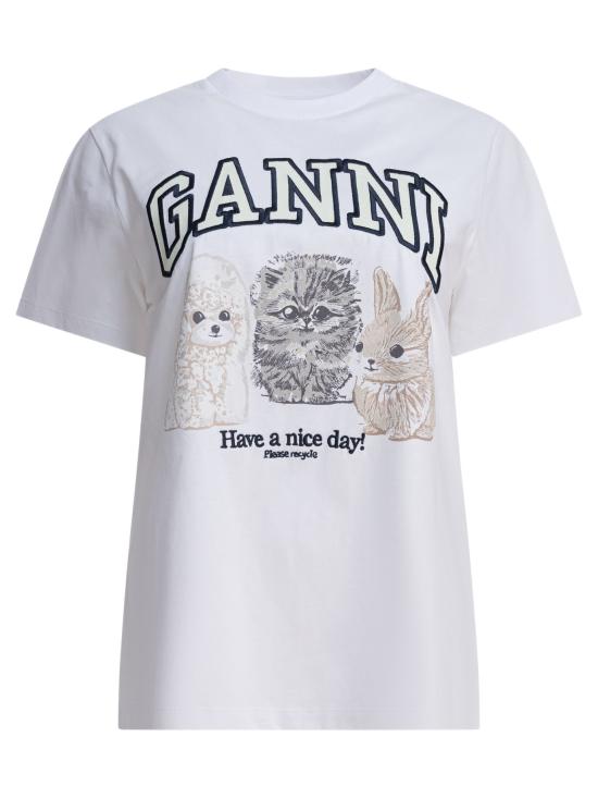 25FW 가니 반팔 티셔츠 T4237 151 white