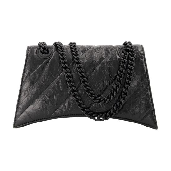  발렌시아가 퀼트 크러쉬 스몰 체인백 716351 210IY 1000 BLACK - BALENCIAGA