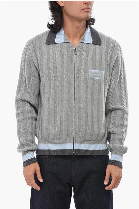  베르사체 가디건 1015627 1A10999 1EB60 Gray