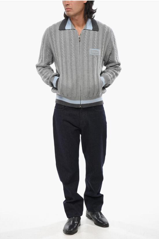  베르사체 가디건 1015627 1A10999 1EB60 Gray - VERSACE