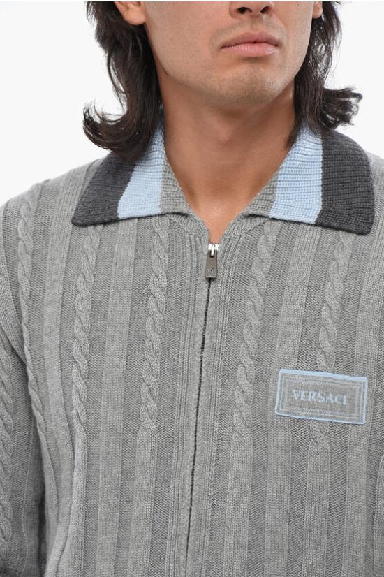  베르사체 가디건 1015627 1A10999 1EB60 Gray - VERSACE