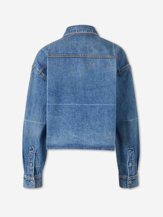 25FW 알렉산더 왕 데님 자켓 4DC4252913 400CVINTAGEMARBLEDBLUE DENIM BLUE - ALEXANDER WANG