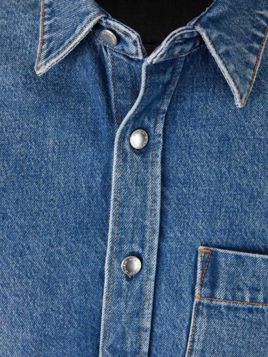 25FW 알렉산더 왕 데님 자켓 4DC4252913 400CVINTAGEMARBLEDBLUE DENIM BLUE - ALEXANDER WANG