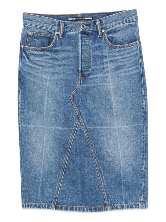 25FW 알렉산더 왕 데님 스커트 4DC4255849 400 BLUE