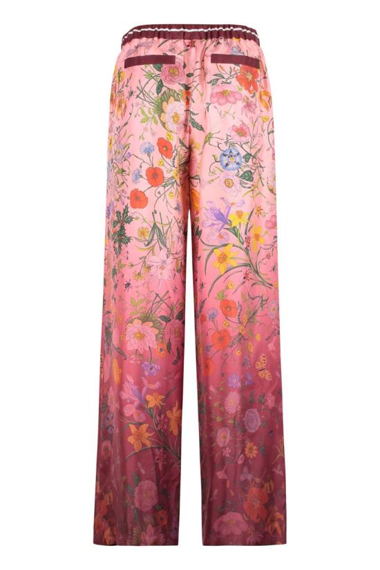 25FW 구찌 프린티드 실크 팬츠 837980Z7AUH 5057 MULTICOLOR - GUCCI