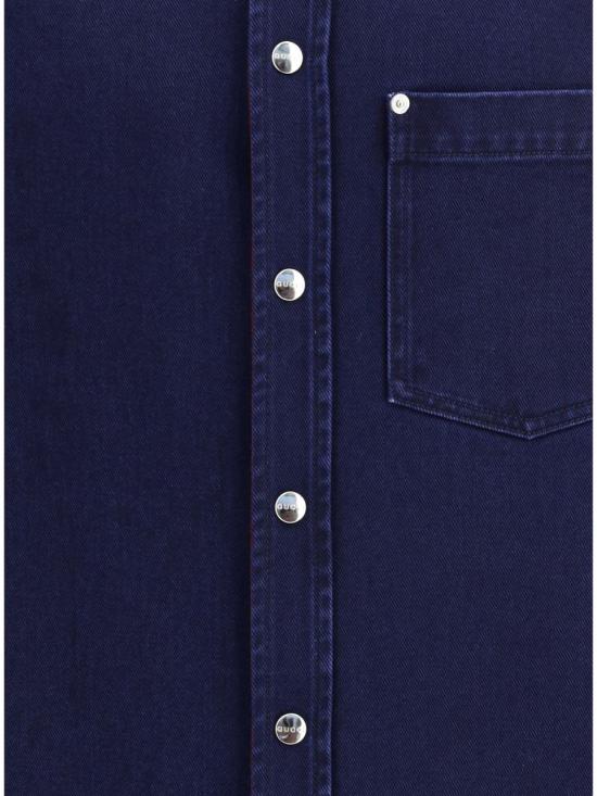 25FW 구찌 리버서블 데님 플란넬 셔츠 835282XDDB6 4447 BLUE - GUCCI