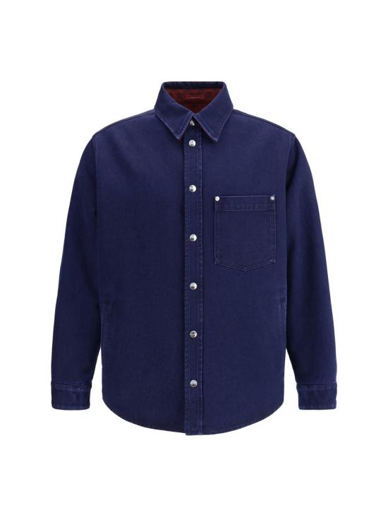 25FW 구찌 리버서블 데님 플란넬 셔츠 835282XDDB6 4447 BLUE