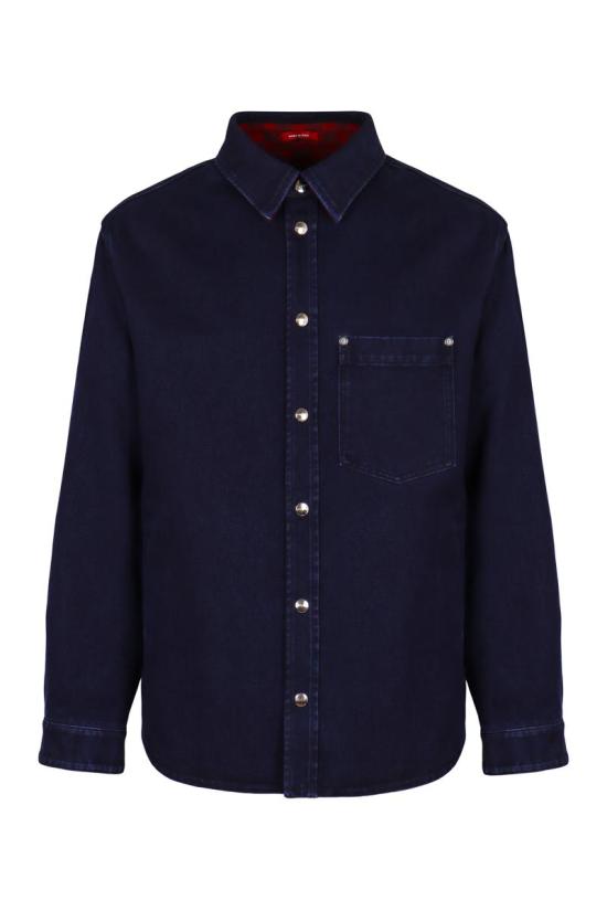 25FW 구찌 리버서블 데님 플란넬 셔츠 835282XDDB6 4447 BLUE