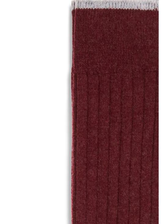 25FW 브루넬로 쿠치넬리 양말 MCS42741 CEG54 Red - BRUNELLO CUCINELLI