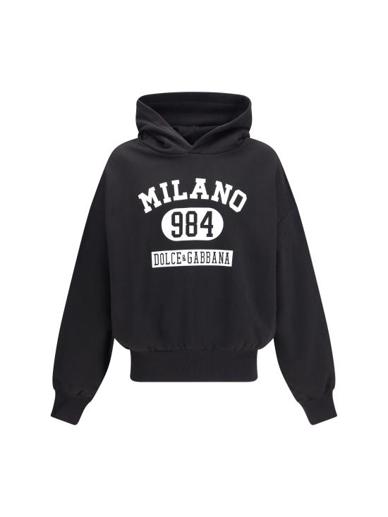 25FW 돌체앤가바나 후드 티셔츠 G9BJGTG7PLP N0000 BLACK