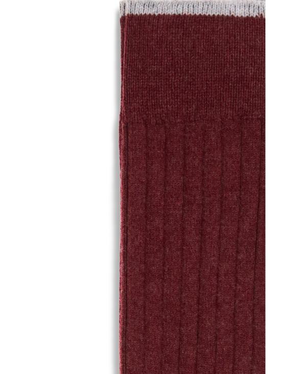 25FW 브루넬로 쿠치넬리 양말 MCS42741 CEG54 BORDEAUX - BRUNELLO CUCINELLI