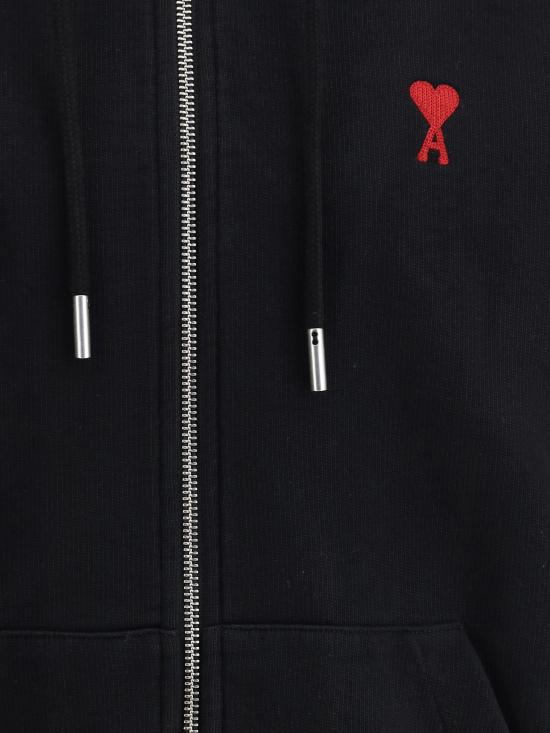 26SS 아미 후드 티셔츠 BFUSW435730 001 BLACK - AMI