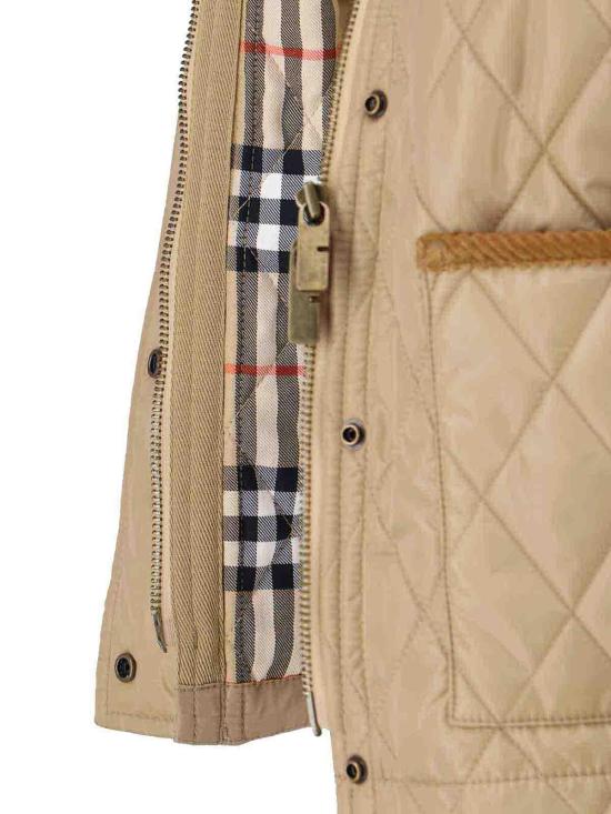 26SS 버버리 크롭 퀄티드 나일론 자켓 8107466 Beige - BURBERRY
