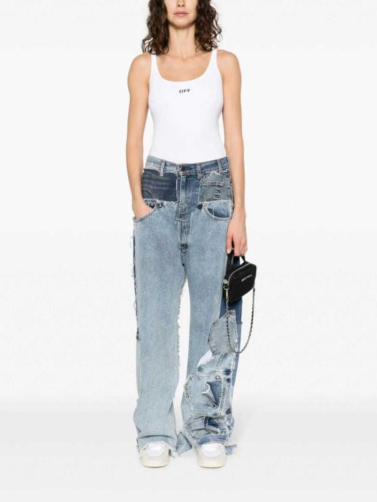 25FW 오프화이트 민소매 티셔츠 OWAD072C99JER0020110 White - OFF WHITE