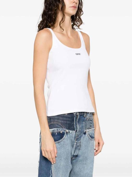 25FW 오프화이트 민소매 티셔츠 OWAD072C99JER0020110 White - OFF WHITE