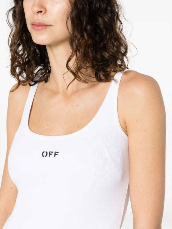 25FW 오프화이트 민소매 티셔츠 OWAD072C99JER0020110 White - OFF WHITE
