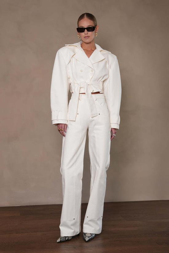  파렌테지 트렌치 코트 탈리아 재킷 아이보리 - PARENTEZI