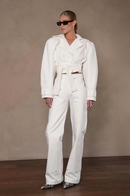  파렌테지 트렌치 코트 탈리아 재킷 아이보리 - PARENTEZI