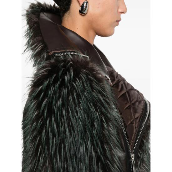 25FW 사카이 가죽 자켓 25 08237 613 BROWN GREEN - SACAI