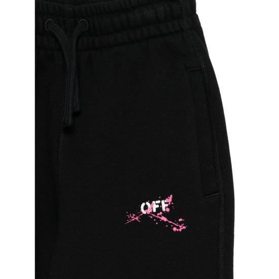 25FW [키즈] 오프화이트 팬츠 OGCH001F25FL E002 1032 BLACK - OFF WHITE