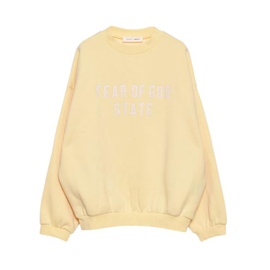  피어오브갓 긴팔 티셔츠 Fear Of God 90년대 크루넥 스웨트셔츠 가든 옐로우
