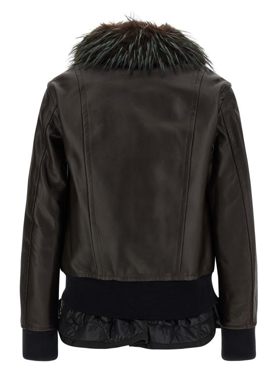 25FW 사카이 가죽 자켓 2508238601 Brown - SACAI