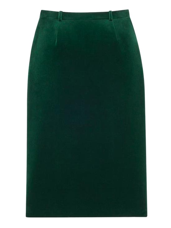 25FW 생로랑 미디 스커트 826769 Y580T 3181 EMERAUDE - SAINT LAURENT