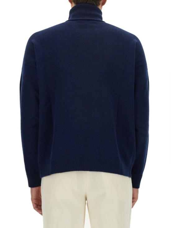 메종키츠네 터틀넥 LM00820KT1063 INKBLUE Blue - MAISON KITSUNE