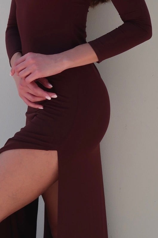 25SS Hawa Made From Love 롱 원피스 아야나 드레스 모카 - HAWA MADE FROM LOVE