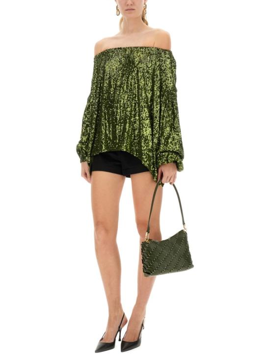 25FW 파코라반 탑 25ACTO135PO0391 P055 Green - PACO RABANNE