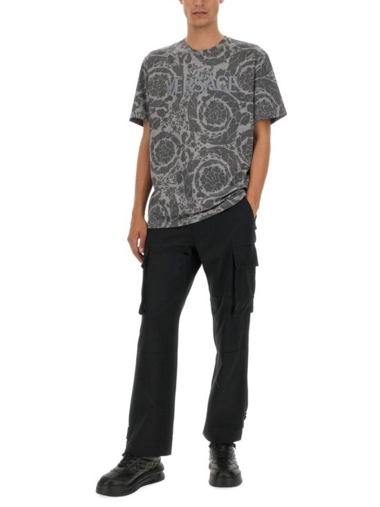  베르사체 반팔 티셔츠 1012548 1A090372ED10 Grey - VERSACE