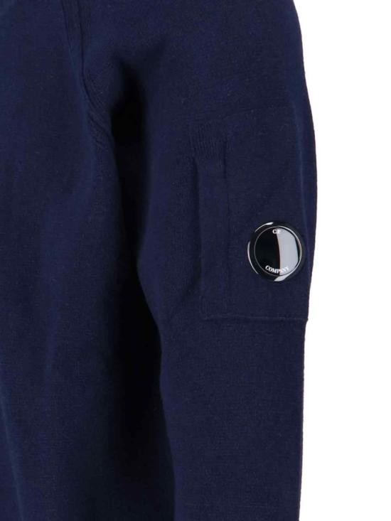 25FW 씨피 컴퍼니 램스울 크루넥 스웨터  19CMKN040A110149A888 Blue - C.P. COMPANY