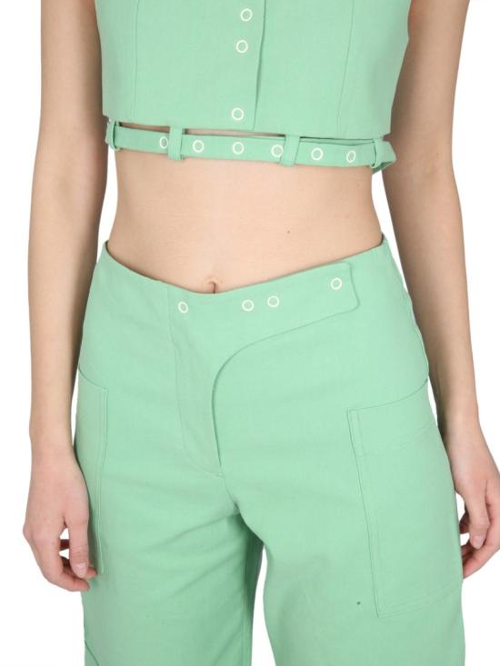  가니 민소매 티셔츠 F7596 484 Green - GANNI