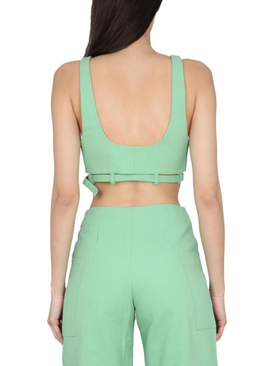  가니 민소매 티셔츠 F7596 484 Green - GANNI