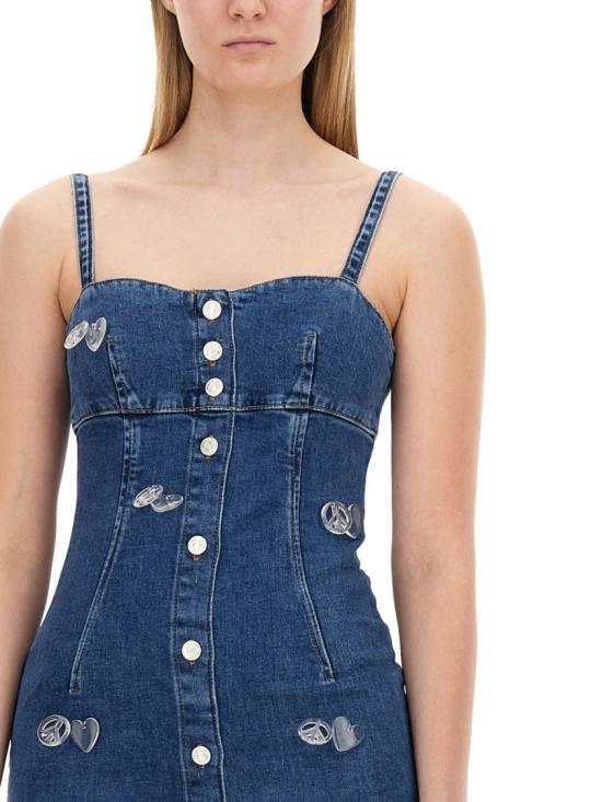  모스키노 데님 원피스 04038223 1282 Blue - MOSCHINO