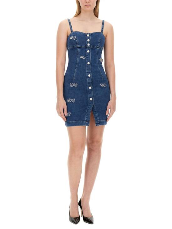  모스키노 데님 원피스 04038223 1282 Blue - MOSCHINO
