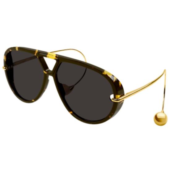  보테가베네타 선글라스 BV1273S 005 HAVANA GOLD GREY - BOTTEGA VENETA