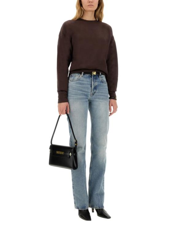 생로랑 긴팔 티셔츠 807761 Y36SV2355 Black - SAINT LAURENT